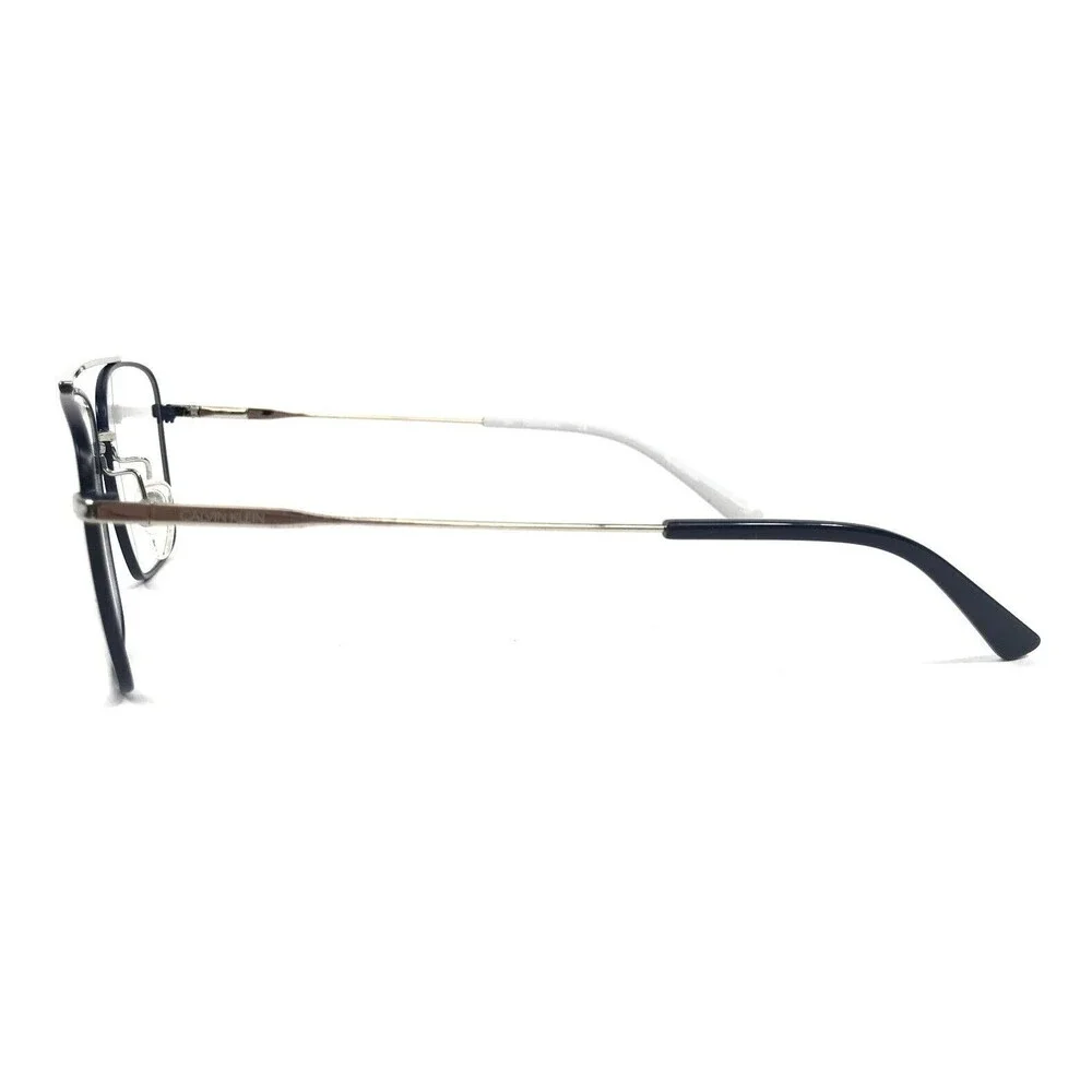 Calvin Klein Eyeglasses Frames CK19104 410 Satin Navy Gunmetal Square 53-17-140